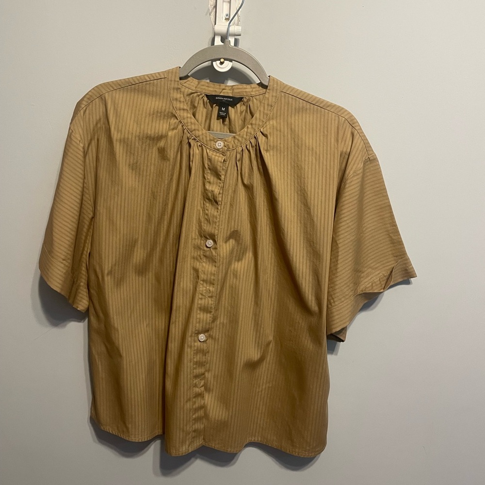 Tan Button-Up Women’s shirt